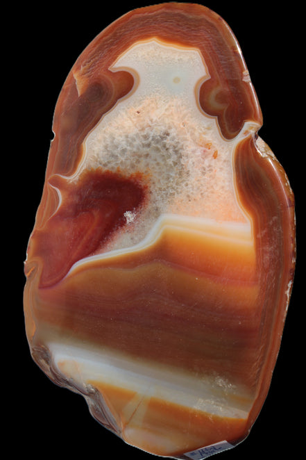 Agate banded lavender slice from Brazil 747g - Rocks and Things Store