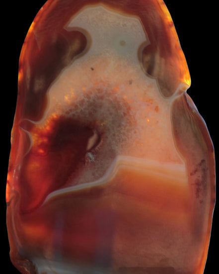 Agate banded lavender slice from Brazil 747g - Rocks and Things Store