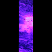 Purple Fluorite obelisk 715g in UV light - Rocks and Things Store
