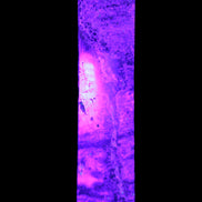Purple Fluorite obelisk 715g in UV light - Rocks and Things Store