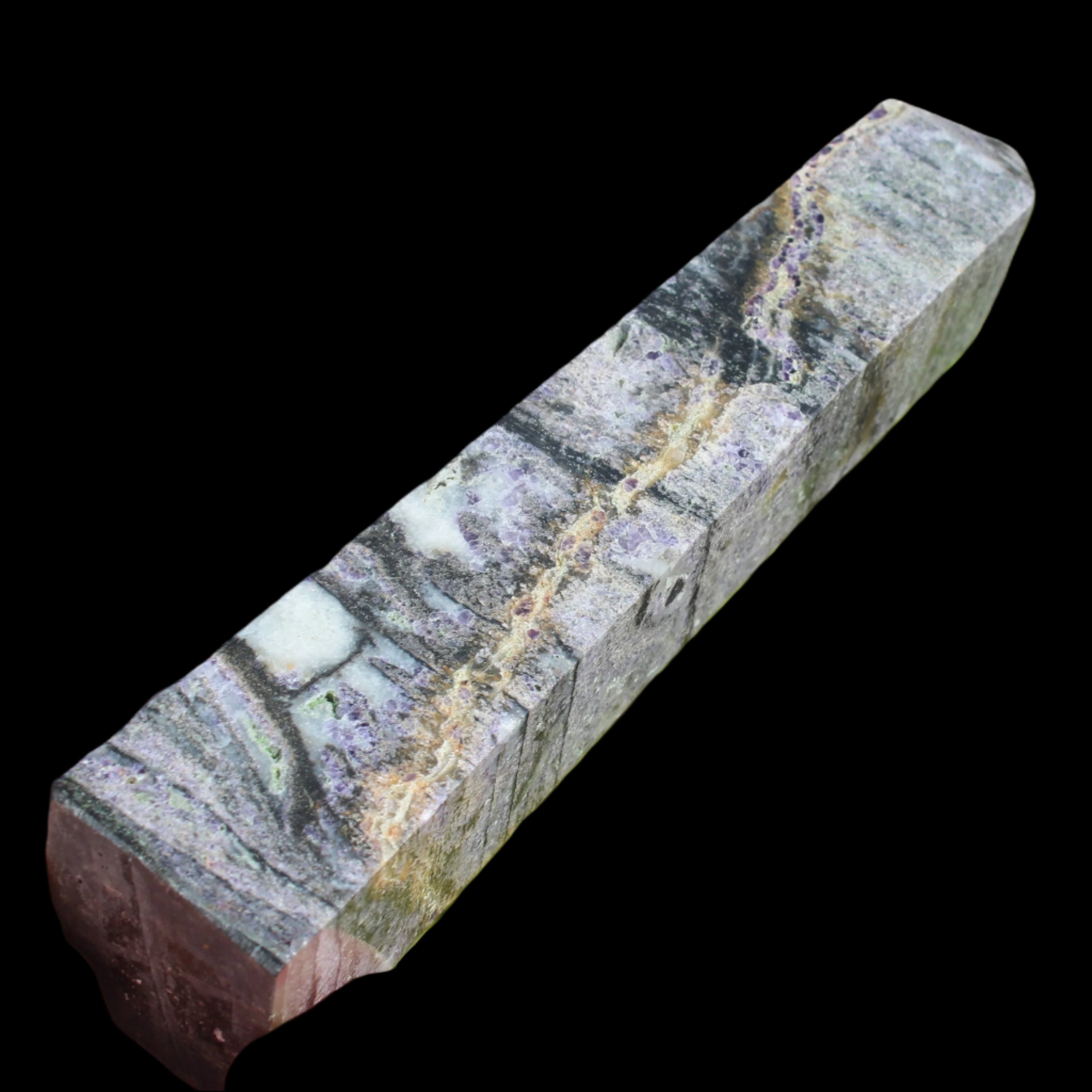 Purple Fluorite obelisk 715g in sunlight - Rocks and Things Store