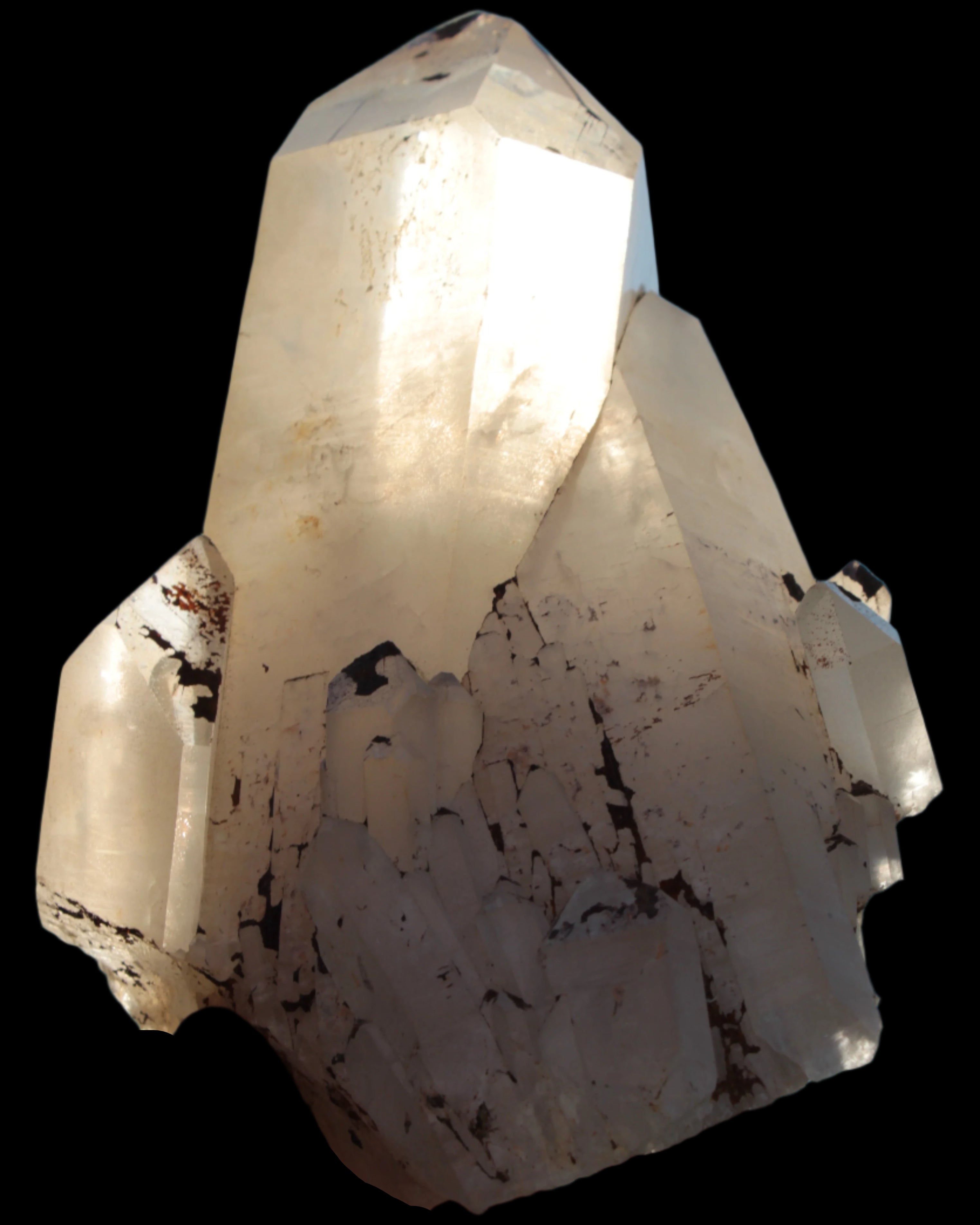 Quartz crystal cluster 1370g in sunlight - Rocks and Things Store