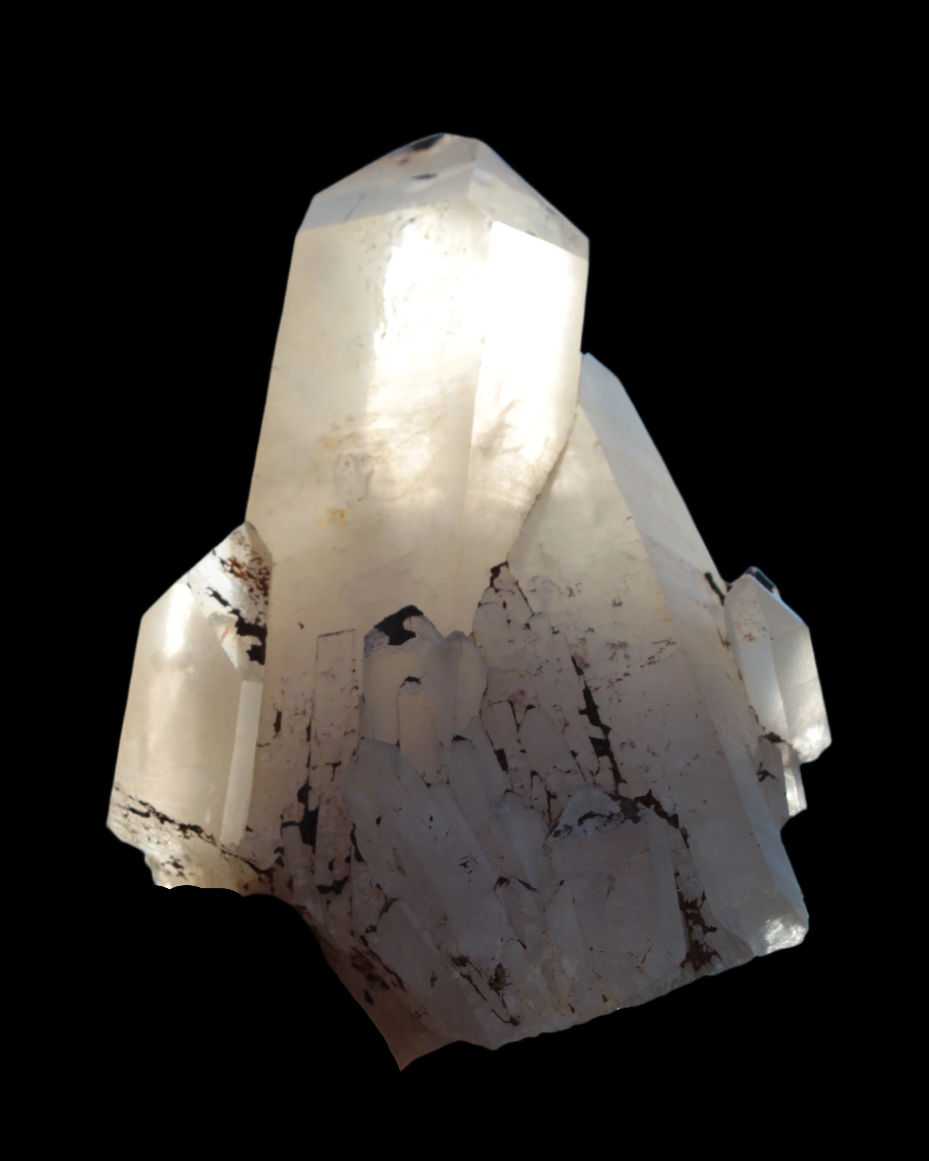 Quartz crystal cluster 1370g in sunlight - Rocks and Things Store