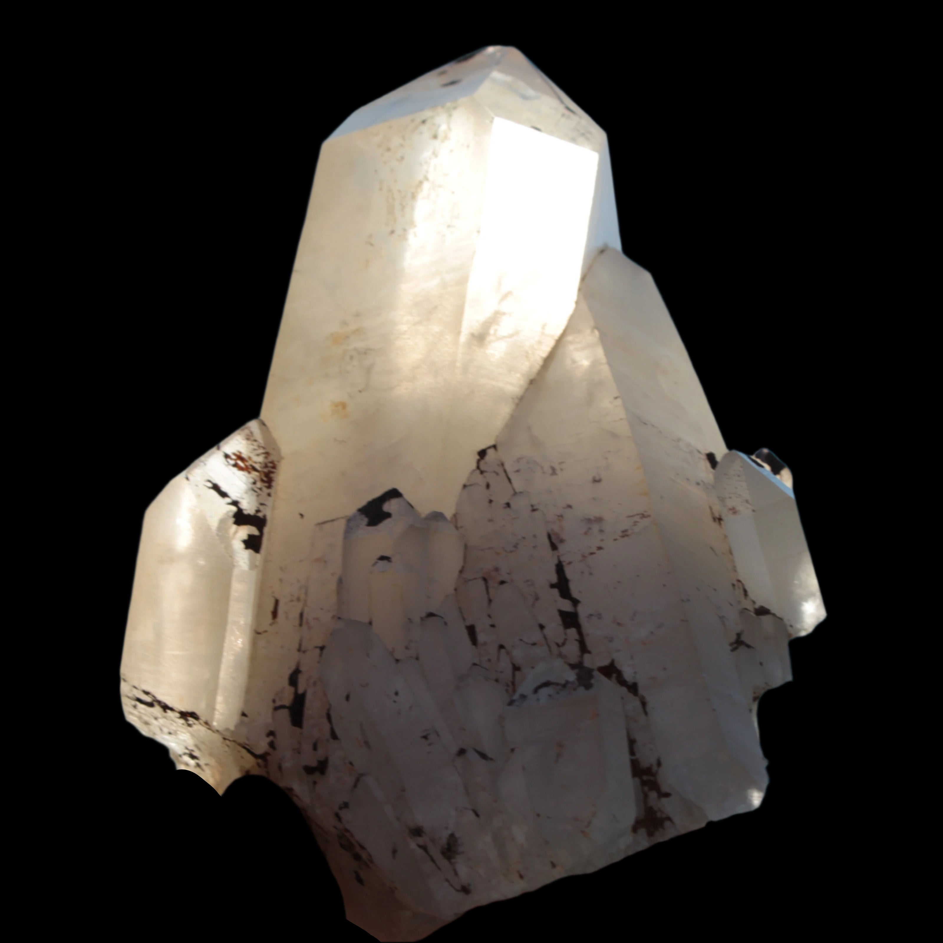 Quartz crystal cluster 1370g in sunlight - Rocks and Things Store