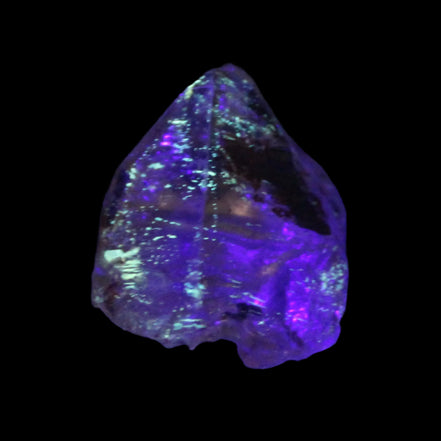 Fenster Diamond Quartz with petroleum fluorescence 25-29mm 3-6g in UV light - Rocks and Things Store