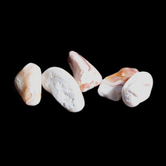 Persian Silk Agate 5 tiny polished stones 7g in sunlight - Rocks and Things Store