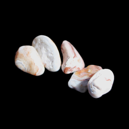 Persian Silk Agate 5 tiny polished stones 7g in sunlight - Rocks and Things Store