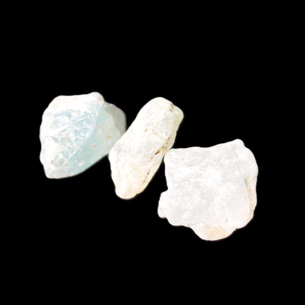 Blue Imperial Topaz 3 crystals from Brazil 10-12g in sunlight