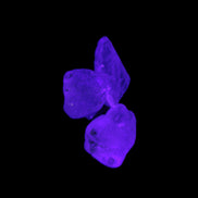 Blue Imperial Topaz 3 crystals from Brazil 10-12g in UV light