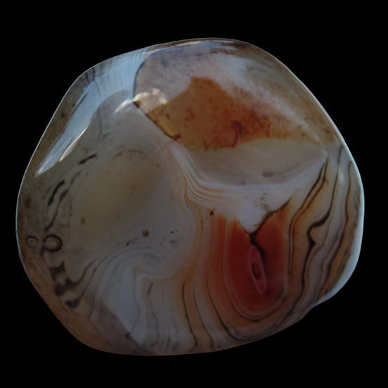 Crazy Lace Banded Sardonyx Agate 94g in sunlight - Rocks and Things Store