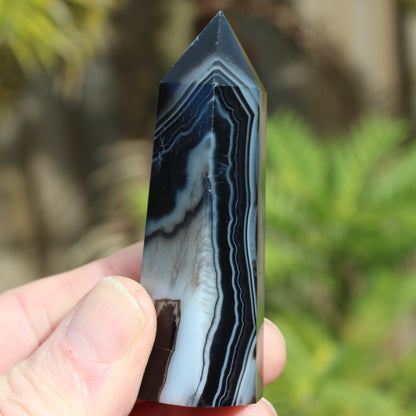 Black stripe Agate wand 65g