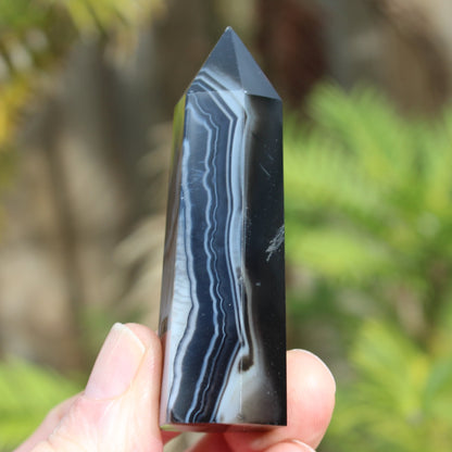 Black stripe Agate wand 65g