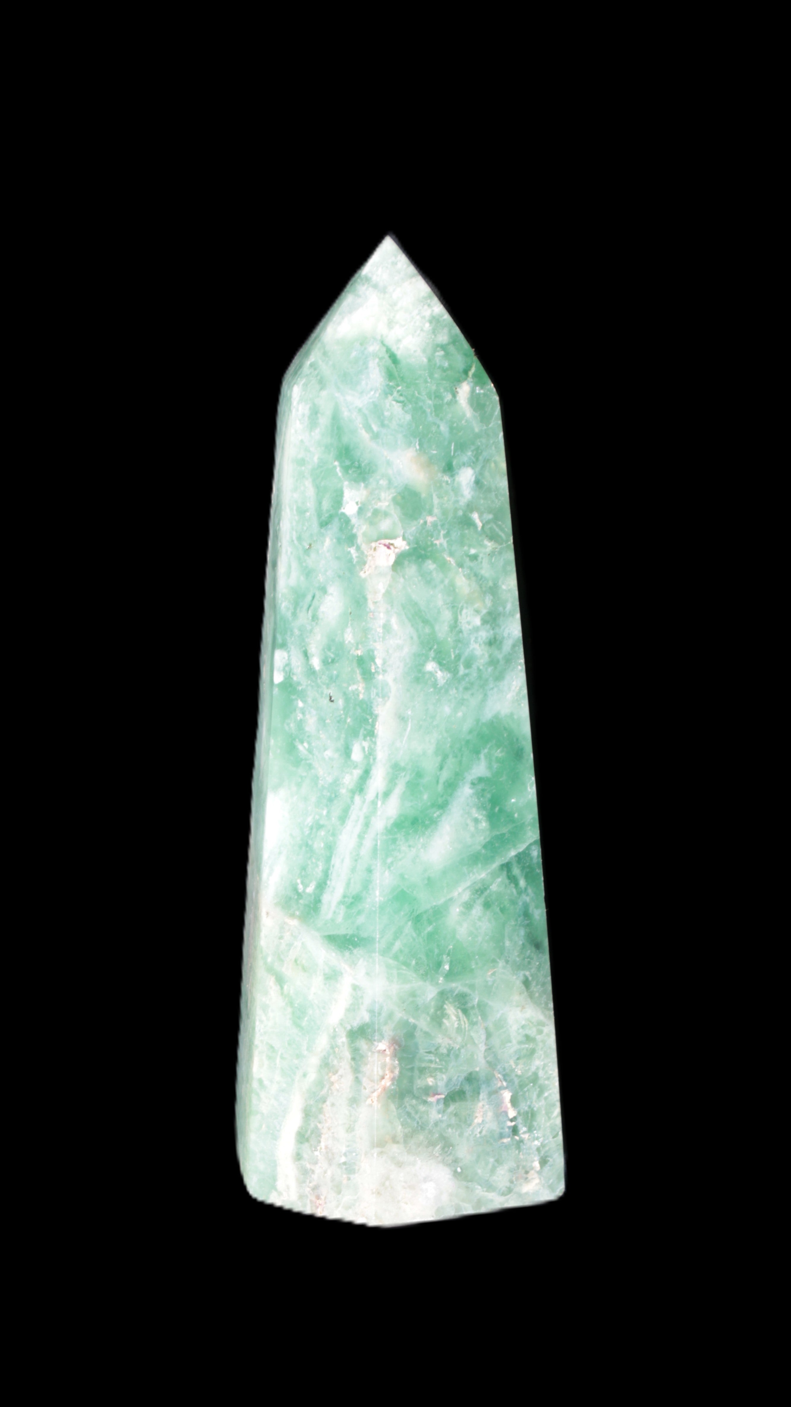 Green Fluorite obelisk 707g in sunlight,  Rocks and Things Store
