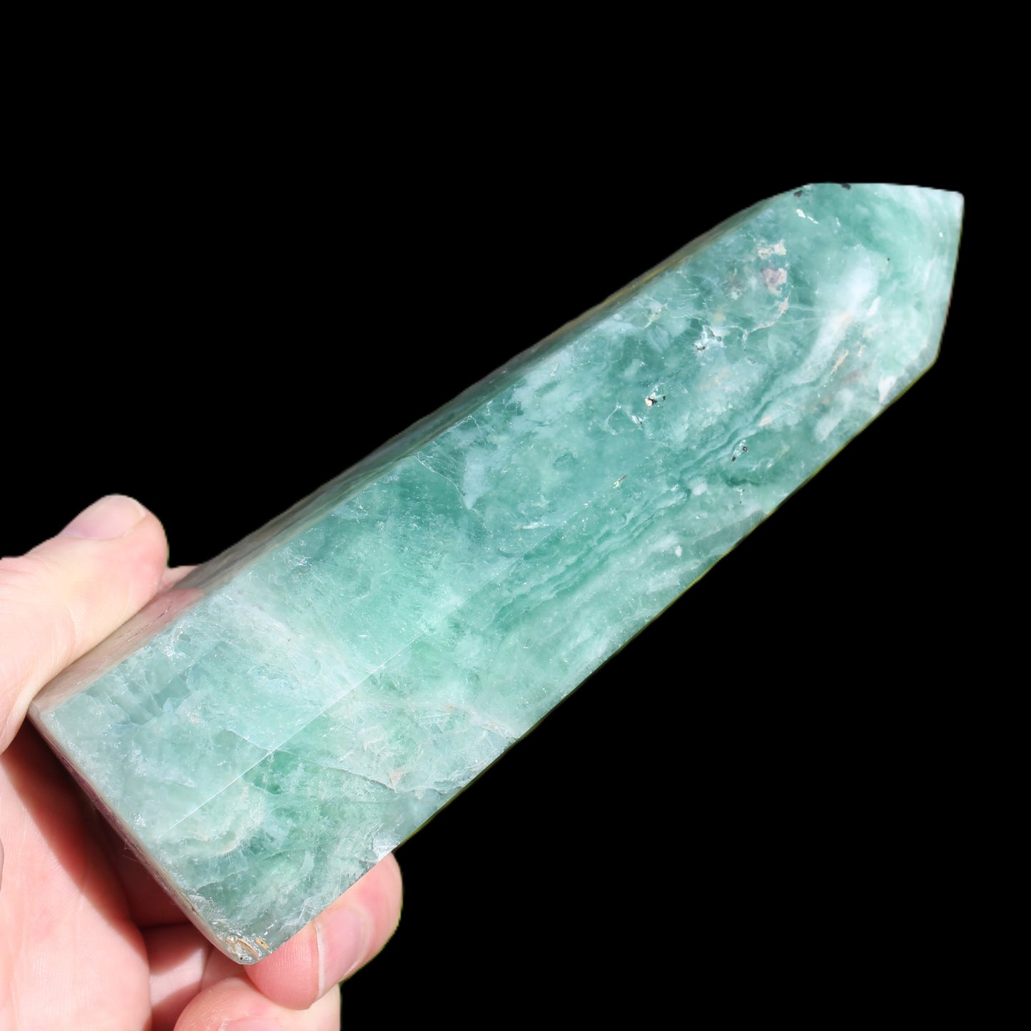 Green Fluorite obelisk 707g Rocks and Things