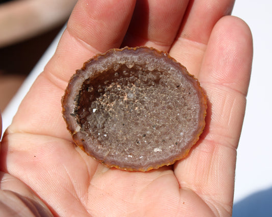 Warring States Carnelian druzy Agate geode 21g Rocks and Things