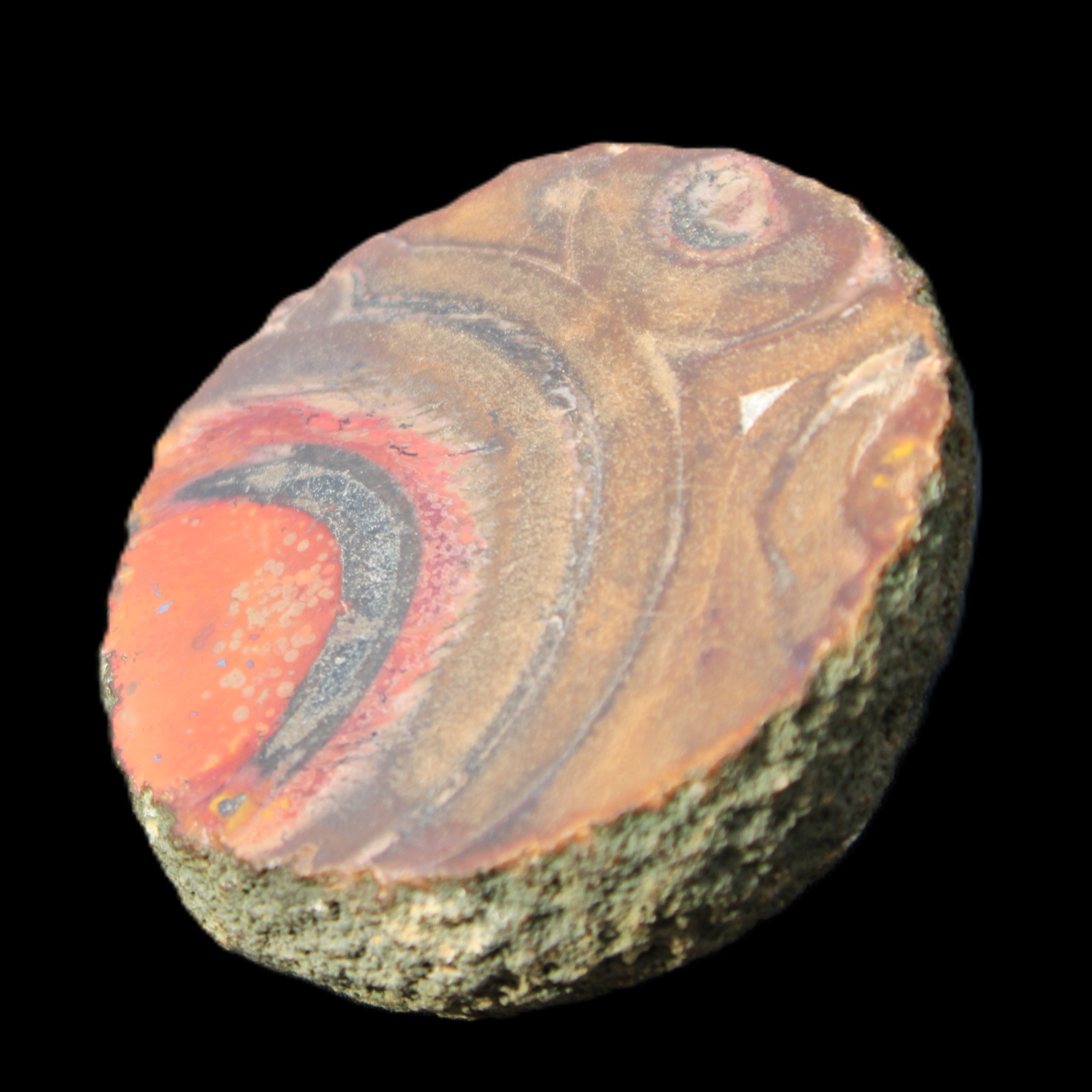 Warring States Carnelian red silk banded Agate 84g in sunlight - Rocks and Things Store