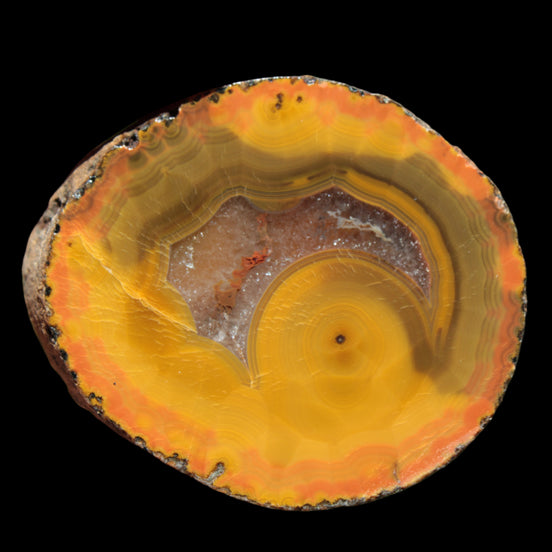 Warring States Carnelian red and yellow silk banded Agate 71g - Rocks and Things Store