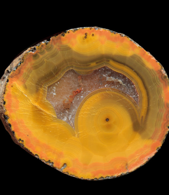 Warring States Carnelian red and yellow silk banded Agate 71g - Rocks and Things Store