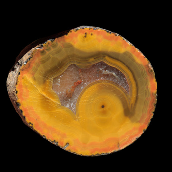 Warring States Carnelian red and yellow silk banded Agate 71g - Rocks and Things Store