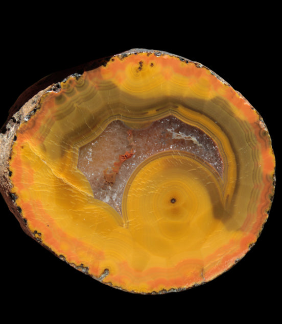 Warring States Carnelian red and yellow silk banded Agate 71g - Rocks and Things Store