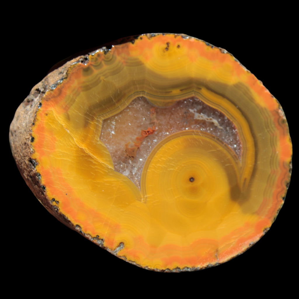 Warring States Carnelian red and yellow silk banded Agate 71g - Rocks and Things Store