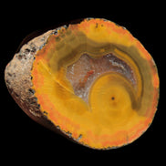 Warring States Carnelian red and yellow silk banded Agate 71g - Rocks and Things Store