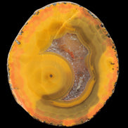 Warring States Carnelian red and yellow silk banded Agate 71g - Rocks and Things Store