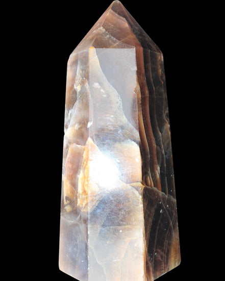 Dark Fluorite obelisk 180*76mm 1775g in sunlight - Rocks and Things Store