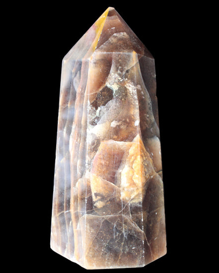 Dark Fluorite obelisk 180*76mm 1775g in sunlight - Rocks and Things Store
