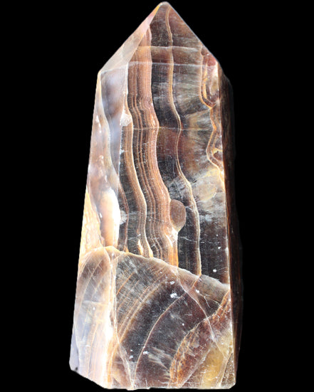 Dark Fluorite obelisk 180*76mm 1775g in sunlight - Rocks and Things Store