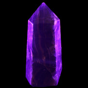 Dark Fluorite obelisk 180*76mm 1775g in UV light - Rocks and Things Store