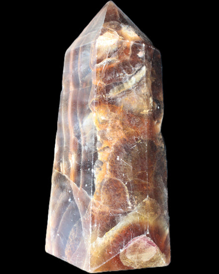 Dark Fluorite obelisk 180*76mm 1775g in sunlight - Rocks and Things Store