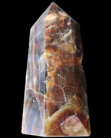 Dark Fluorite obelisk 180*76mm 1775g in sunlight - Rocks and Things Store