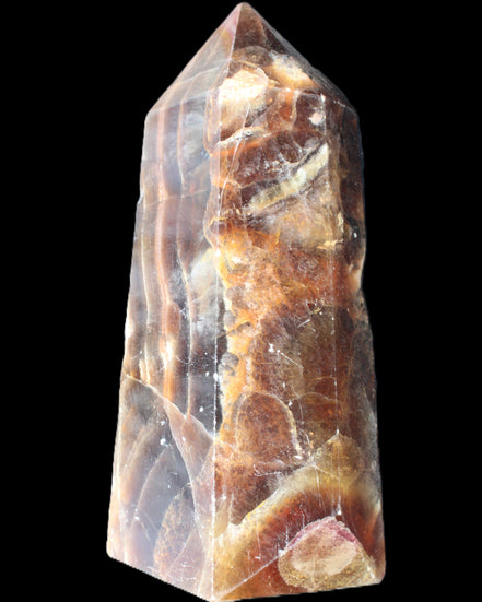 Dark Fluorite obelisk 180*76mm 1775g in sunlight - Rocks and Things Store