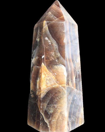 Dark Fluorite obelisk 180*76mm 1775g in sunlight - Rocks and Things Store
