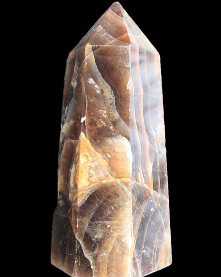Dark Fluorite obelisk 180*76mm 1775g in sunlight - Rocks and Things Store