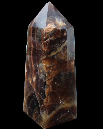 Dark Fluorite obelisk 180*76mm 1775g in sunlight - Rocks and Things Store