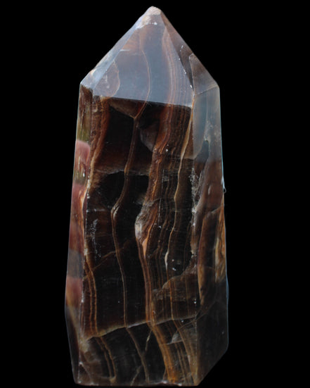 Dark Fluorite obelisk 180*76mm 1775g in sunlight - Rocks and Things Store