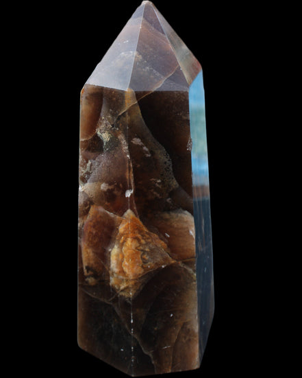 Dark Fluorite obelisk 180*76mm 1775g in sunlight - Rocks and Things Store
