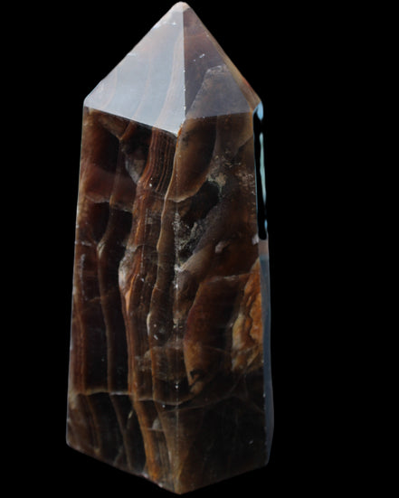 Dark Fluorite obelisk 180*76mm 1775g in sunlight - Rocks and Things Store