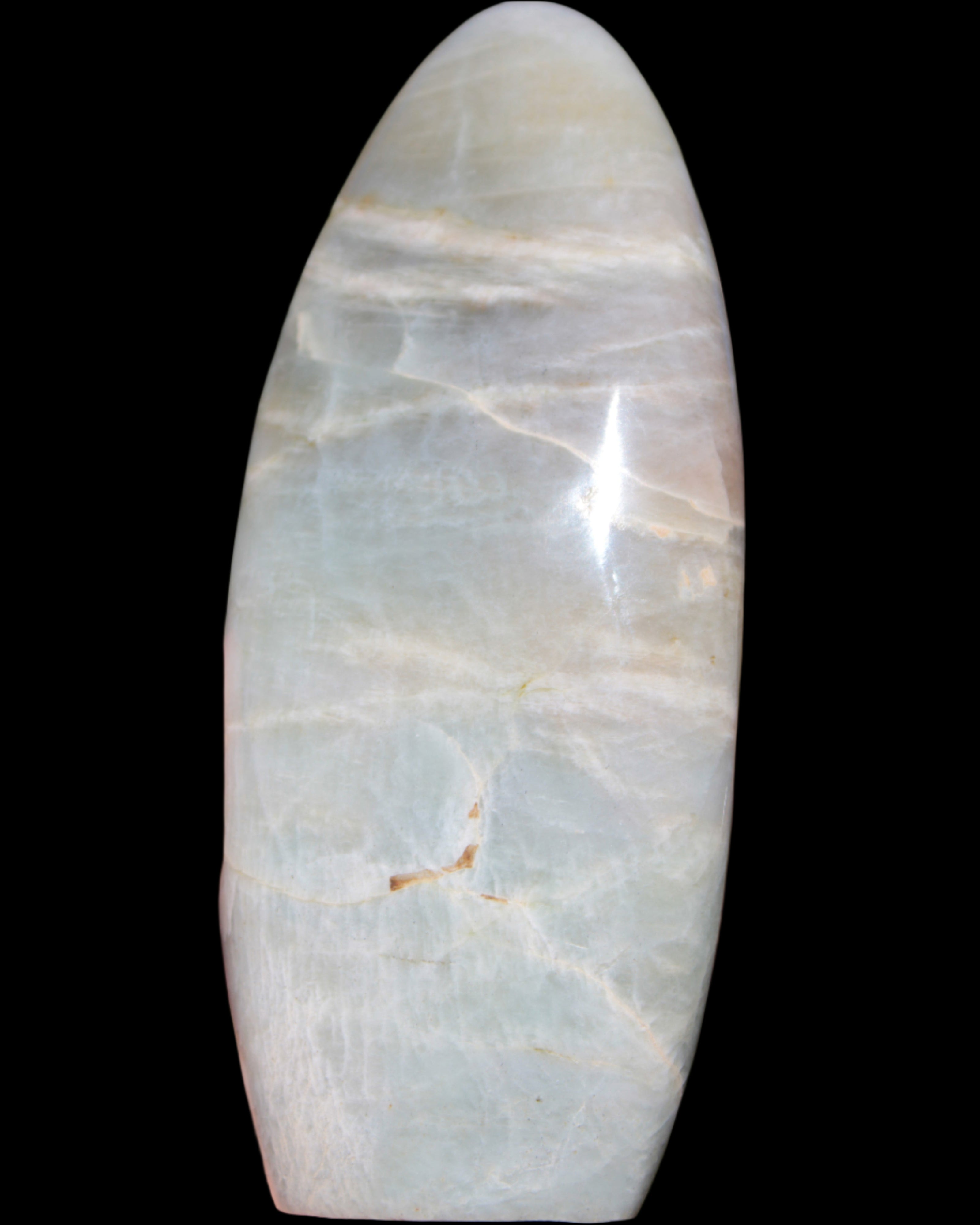 Moonstone Plagioclase Feldspar freeform 700g in sunlight - Rocks and Things Store