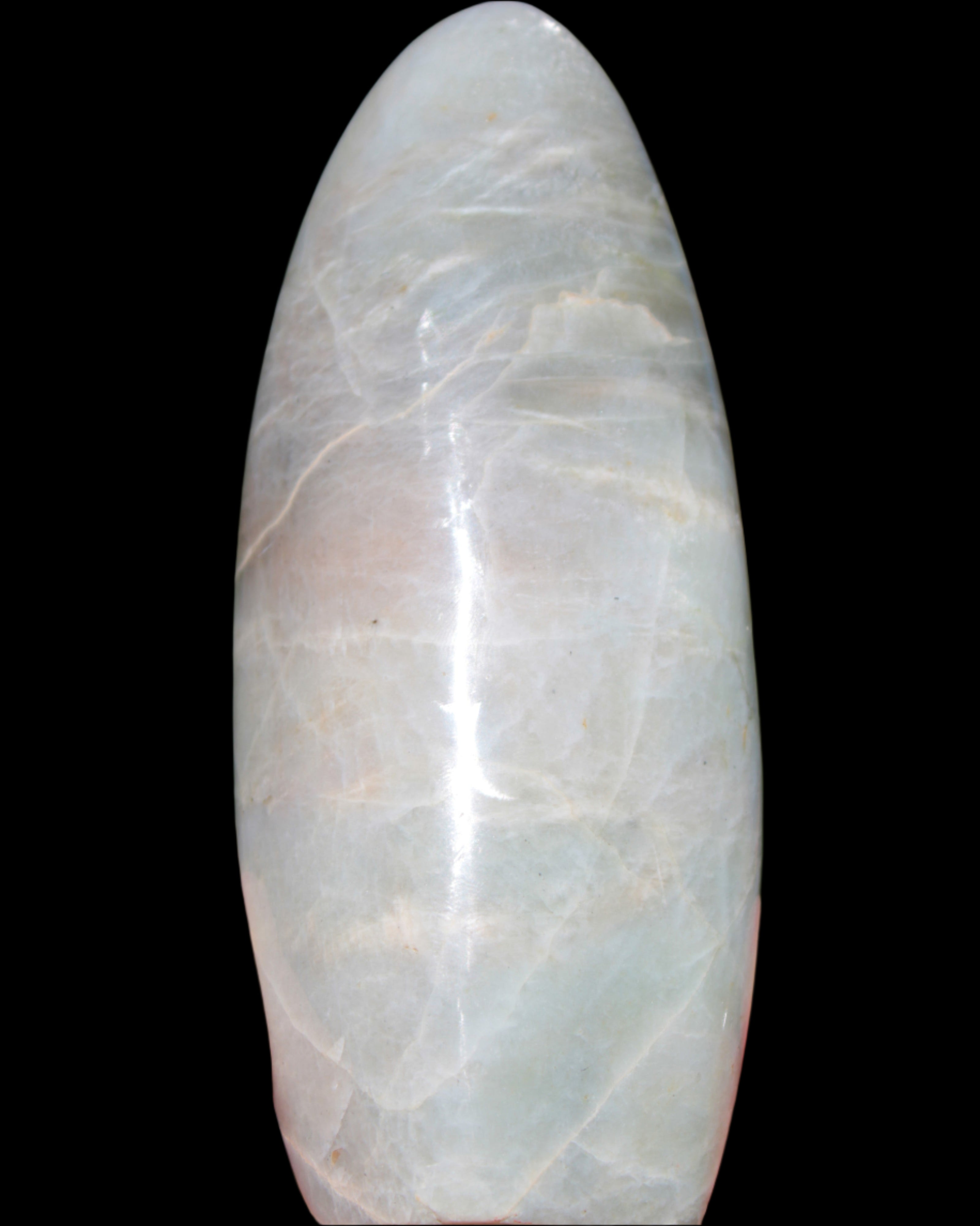 Moonstone Plagioclase Feldspar freeform 700g in sunlight - Rocks and Things Store