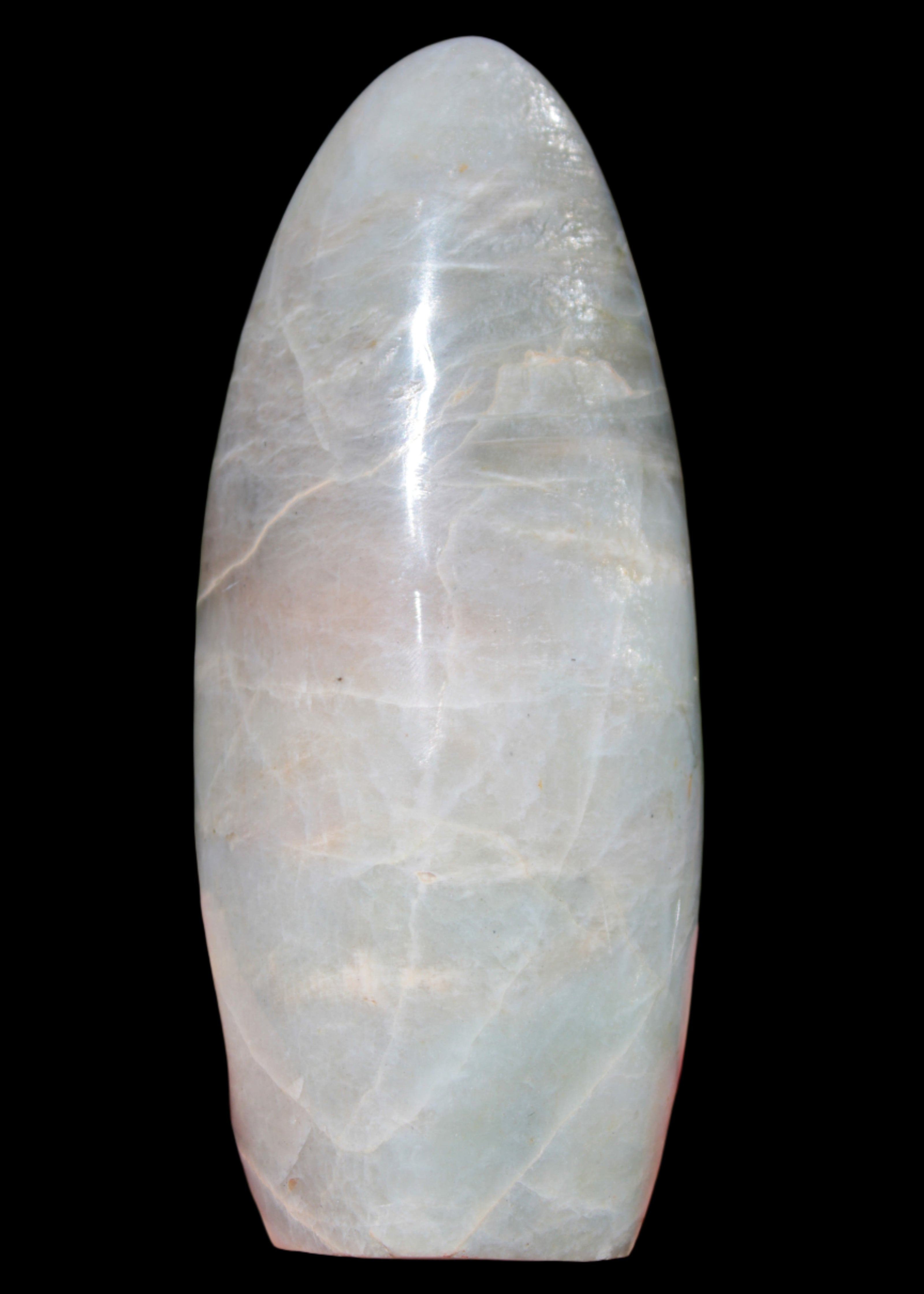 Moonstone Plagioclase Feldspar freeform 700g in sunlight - Rocks and Things Store