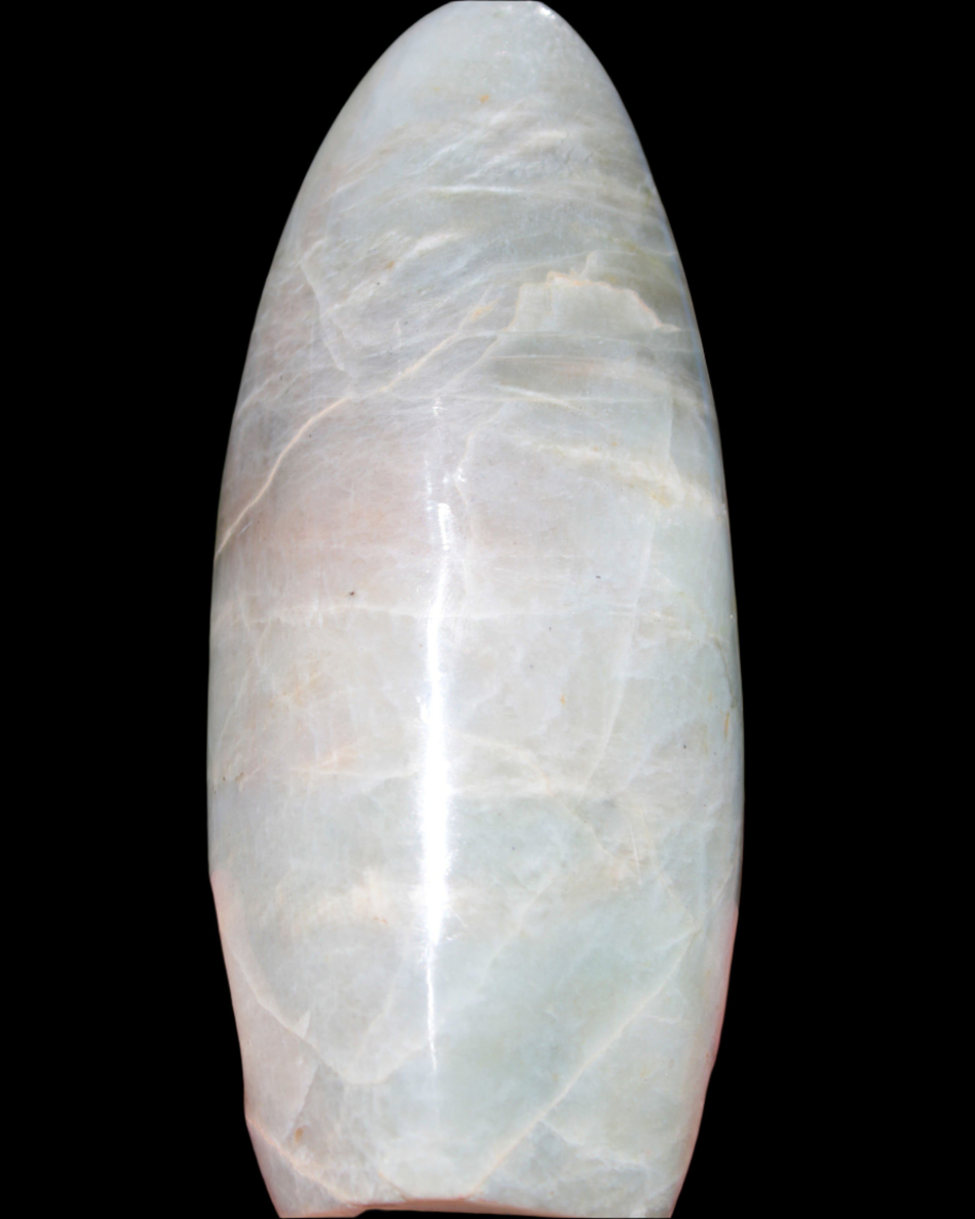 Moonstone Plagioclase Feldspar freeform 700g in sunlight - Rocks and Things Store