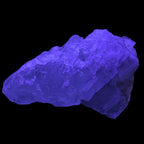 Clear Fluorite crystal 340g in UV light - Rocks and Things Store