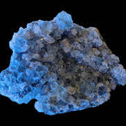 Fluorite green and yellow cubic crystal cluster 110g in LED & UV light - Rocks and Things Store