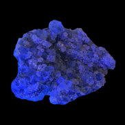 Fluorite green and yellow cubic crystal cluster 110g in UV light - Rocks and Things Store