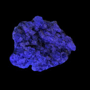 Fluorite green and yellow cubic crystal cluster 110g in UV light - Rocks and Things Store