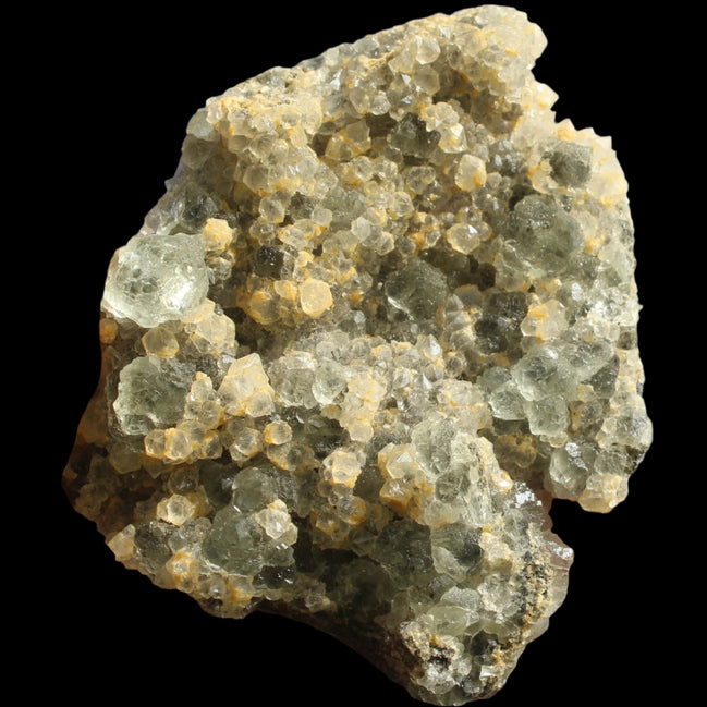 Fluorite green and yellow cubic crystal cluster 110g in sunlight - Rocks and Things Store