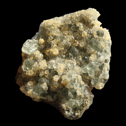 Fluorite green and yellow cubic crystal cluster 110g in sunlight - Rocks and Things Store